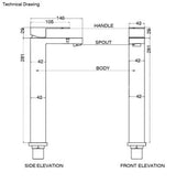 TALL BRASS BASIN MIXER - AQUANT -  ( CHROME -  - 0x0 mm - 0inchx0inch )