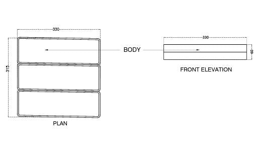 WHITE PVC BATH CHAIR - AQUANT -  ( METAL BASE -  - 300x315 mm - 12inchX12.5inch )