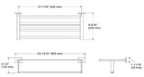COMPLEMENTRY-TOWEL SHELF - KOHLER POPULAR -  ( POLISHED CHROME - POPULAR - 0x570 mm - 0inchX23inch )
