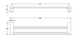 ACACIA E DUAL TOWEL RACK - AMERICAN STANDARD -  ( CHROME - ACACIA E - 0x15 mm - 0inchX0.6inch )