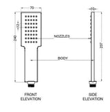 BRASS HAND SHOWER W/POWER FLOW - AQUANT -  ( CHROME -  - 0x0 mm - 0inchx0inch )