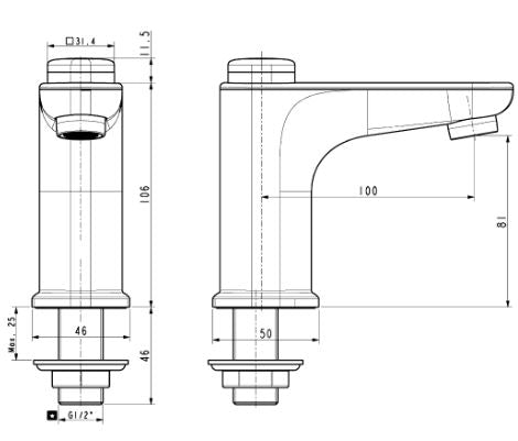EASYFLO BASIN MONO - AMERICAN STANDARD -  ( CHROME - EASYFLO - 0x15 mm - 0inchX0.5inch )