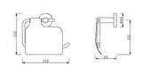 ROUND PAPER HOLDER - AMERICAN STANDARD -  ( CHROME - CONCEPT ROUND - 0x0 mm - 0inchX0inch )