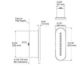 STATEMENT OBLONG VICHY BODY SPRAY - KOHLER LUXURY -  ( ROSE GOLD - LUXURY - 0x0 mm - 0inchx0inch )