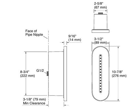 STATEMENT OBLONG VICHY BODY SPRAY - KOHLER LUXURY -  ( ROSE GOLD - LUXURY - 0x0 mm - 0inchx0inch )