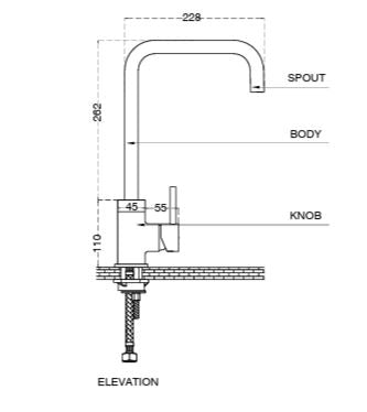 BRASS TABLE MOUNTED SINK MIXER - AQUANT -  ( BRASS -  - 0x0 mm - 0inchx0inch )