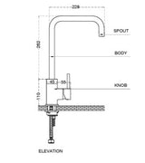 BRASS TABLE MOUNTED SINK MIXER - AQUANT -  ( BRASS -  - 0x0 mm - 0inchx0inch )