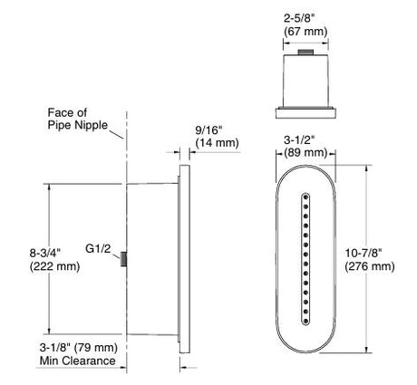 STATEMENT OBLONG VICHY BODY SPRAY - KOHLER LUXURY -  ( BRUSHED BRONZE - LUXURY - 0x0 mm - 0inchx0inch )