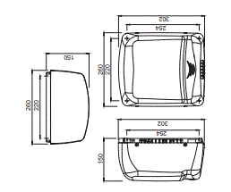 OPTIMA HAND DRYER 1.64KW,60DB - JAQUAR FAUCETS -  ( SS SATIN 304 - WASHROOM ACC - 302x260 mm - 12inchX10inch )