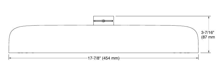 STATEMENT 2FLOW DEEPMSG RAINHEAD SHOWER - KOHLER LUXURY -  ( MATT BLACK - LUXURY - 0x453 mm - 0inchX18inch )