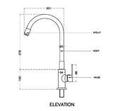 BRASS FLEXIBLE TABLE MOUNTED SINK COCK - AQUANT -  ( CHROME -  - 0x0 mm - 0inchx0inch )