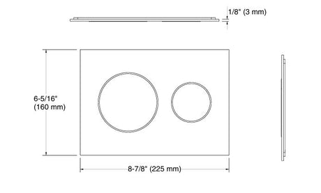 SKIM PNEUMATIC FACEPLATE IN WHITE WITH ACTUATION BUTTON - KOHLER LUXURY -  ( BRUSHED BRONZE - LUXURY - 0x0 mm - 0inchx0inch )