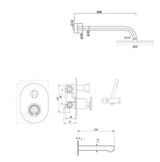 COMPLETE SHOWER SET - AQUANT -  ( ROSE GOLD+CHROME -  - 0x0 mm - 0inchx0inch )