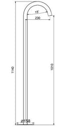 BRASS FLOOR STANDING SPOUT - AQUANT -  ( BRUSHED GOLD -  - 0X1140 MM - 0inchX45.6inch )