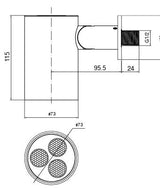 BRASS HYDRO SPOT WALL MOUNTED SHOWER WITH MIST FLOW - AQUANT -  ( ROSE GOLD -  - 80x0 mm - 3.2inchX0inch )