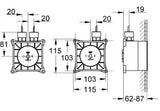 ROUGH-IN LIGHT MODULE - GROHE -  ( CHROME - G7 - GROHE F-DIGITAL - 0x125 mm - 0inchX5inch )