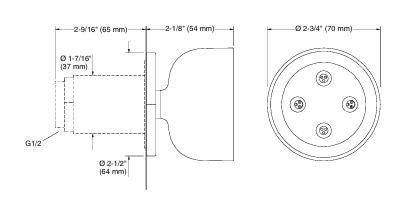 STATEMENT ROUND DEEPMSG BODY SPRAY - KOHLER LUXURY -  ( ROSE GOLD - LUXURY - 0x0 mm - 0inchx0inch )