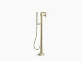 FLOOR MOUNT BATH TUB FILLER W/HAND SHWR - KOHLER LUXURY -  ( FRENCH GOLD - LUXURY - 0x0 mm - 0inchX0inch )