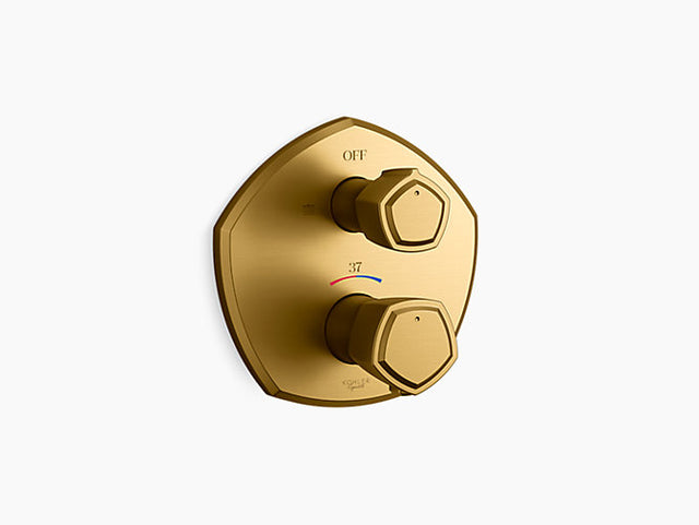 Modulo Nob Kohler Occasion Thermostatic Shower Trim EX27039T-9-2MB | Brushed Brass ...