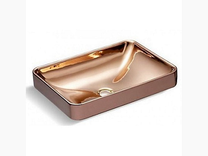 FOREFRONT TABLE TOP WASH BASIN - KOHLER LUXURY -  ( ROSE GOLD - LUXURY - 0x15 mm - 0inchX0.5inch )