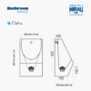 CLAIR URINAL - NIRALI -  ( SATIN - CLAIR NG - 550x330 mm - 21.5inchX13inch )