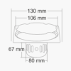 COCKROACH TRAP SQUARE W/O HOLE CORAL SMALL - SUNDRY -  ( GLOSSY - CLANZO - 130x130 mm - 5inchX5inch )