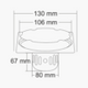 COCKROACH TRAP SQUARE W/O HOLE CORAL SMALL - SUNDRY -  ( GLOSSY - CLANZO - 130x130 mm - 5inchX5inch )