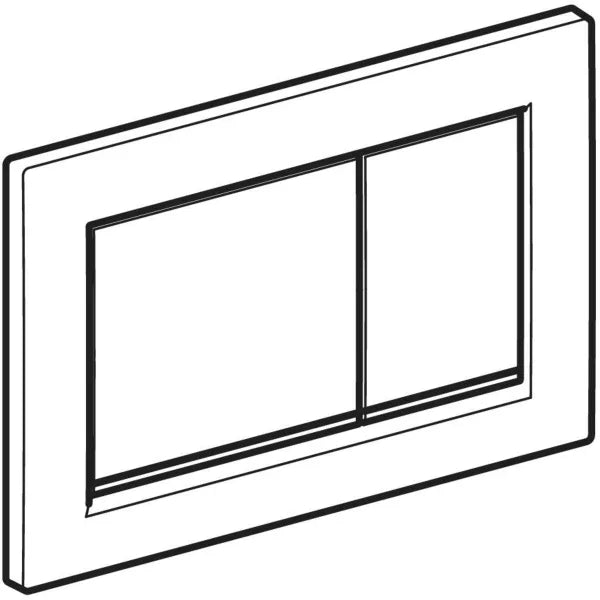 ACTUATOR PLATE OMEGA 20 SQUARE - GEBERIT -  ( BLACK - OMEGA - 525x350 mm - 21inchX14inch )