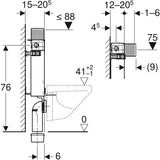 CONC.CIST.12CM THICK LOW HT.6/3L D.FLUSH - GEBERIT -  (  - KOMBIFIX ALPHA - 0x0 mm - 0inchx0inch )