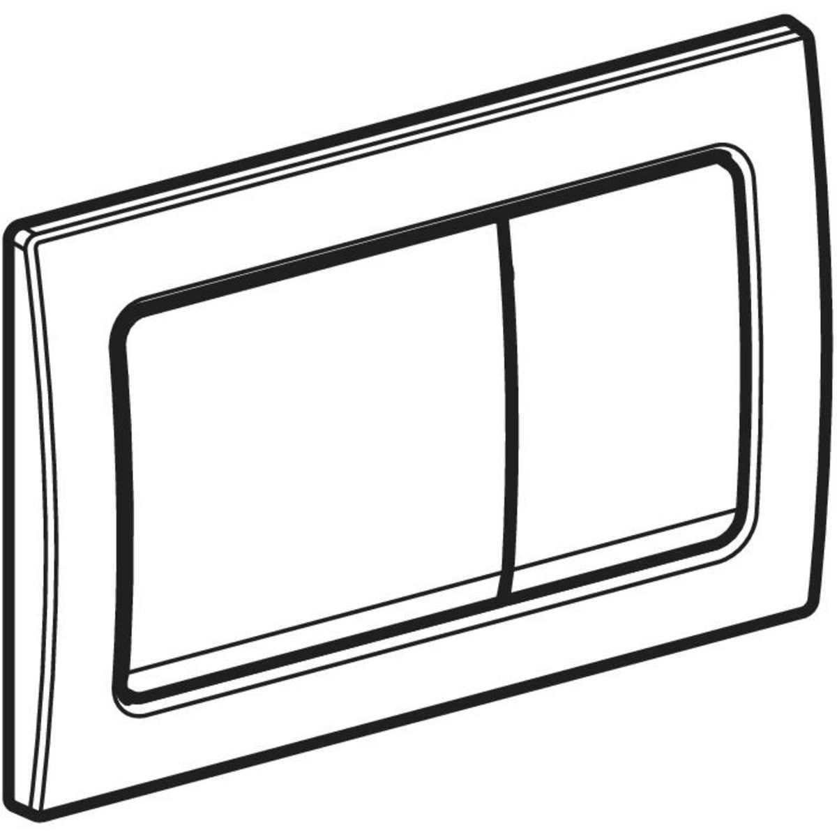 ACTUATOR PLATE ALPHA 01 SQUARE - GEBERIT -  ( BLACK CHROME - ALPHA - 525x350 mm - 21inchX14inch )