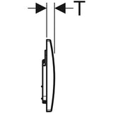 ACTUATOR PLATE ALPHA 01 SQUARE - GEBERIT -  ( MATT CHROME - ALPHA - 525x350 mm - 21inchX14inch )