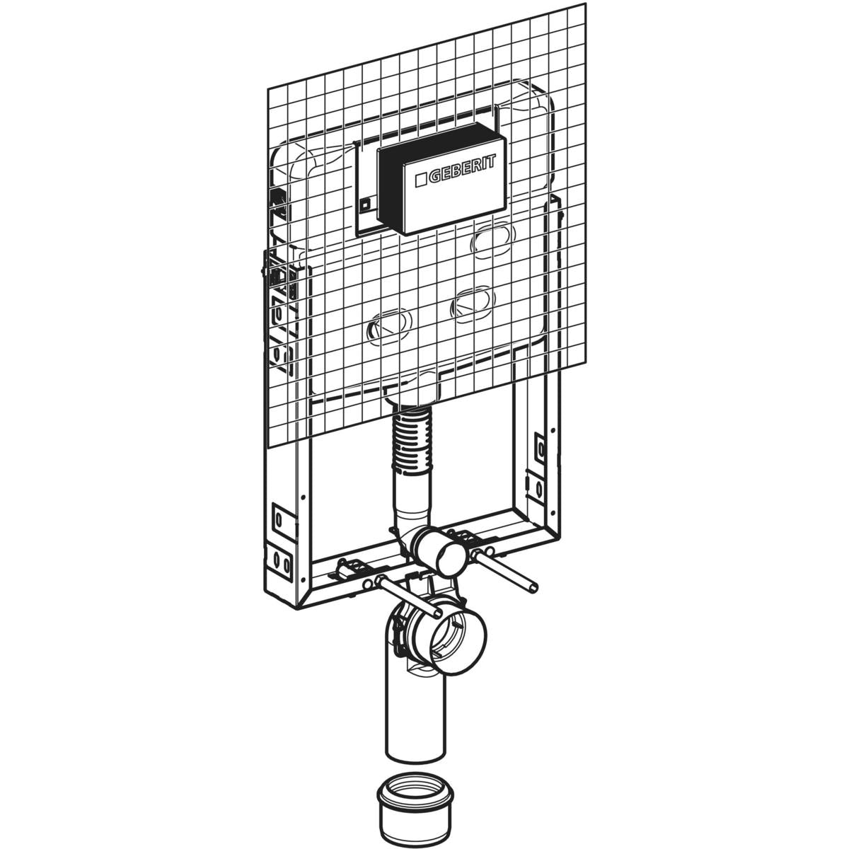 KOMBIFIX CONC.CISTERN 8.5CM THIC H/FRAME - GEBERIT -  (  - ALPHALINE - 0x0 mm - 0inchX0inch )