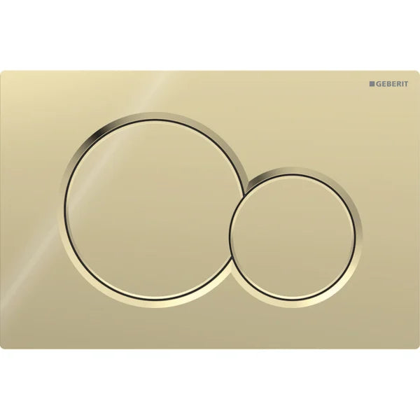 ACTUATOR PLATE SIGMA 01 ROUND - GEBERIT -  ( BRASS GALVANIZED - SIGMA - 600x400 mm - 24inchX16inch )