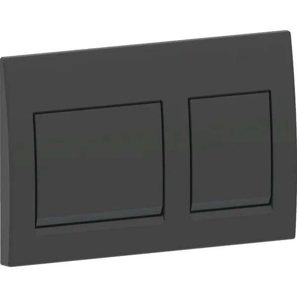 ACTUATOR PLATE ALPHA 25 SQUARE - GEBERIT -  ( BLACK MATT - ALPHA - 525x350 mm - 21inchX14inch )