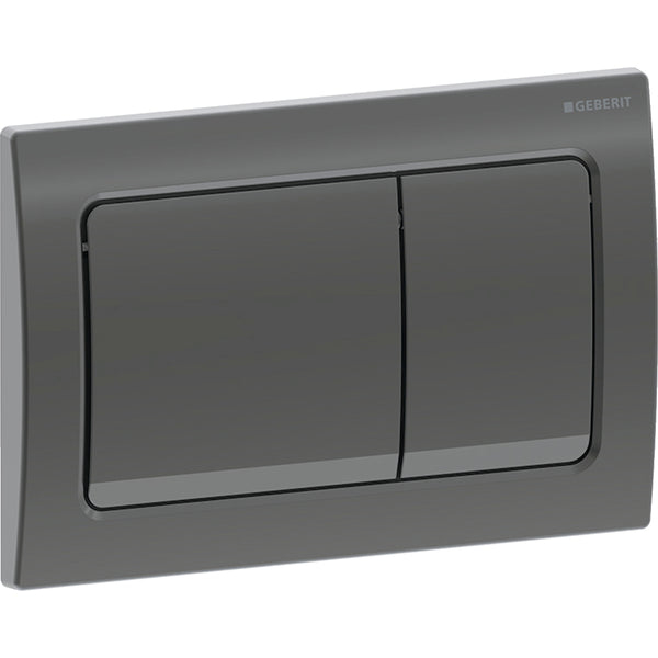 ACTUATOR PLATE ALPHA 01 SQUARE - GEBERIT -  ( BLACK CHROME - ALPHA - 525x350 mm - 21inchX14inch )
