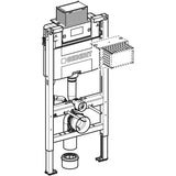 DUOFIX ELEMENT FOR WH WC,98 CM,W/OMEGA CONC. CISTRN 12CM - GEBERIT -  (  - OMEGA - 0x0 mm - 0inchx0inch )