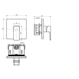 ACACIA E CONCEALED SHOWER MAIN MIXING - AMERICAN STANDARD -  ( WARM SUNSET - ACACIA E - 0x15 mm - 0inchX0.6inch )