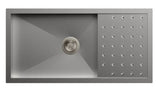 1 BOWL W/DRAINBOARD (DEPTH 8INCH) - CARYSIL -  ( MATT - POLO - 915x460 mm - 36inchX18inch )