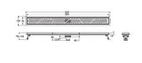 FLOOR DRAIN - KOHLER LUXURY -  ( POLISHED CHROME - LUXURY - 0x900 mm - 36inchX0inch )