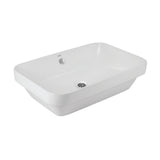 WASH BASIN COUNTER TOP - JAQUAR SWARE -  ( WHITE - D-ARC - 615x415 mm - 24.5inchX16.5inch )