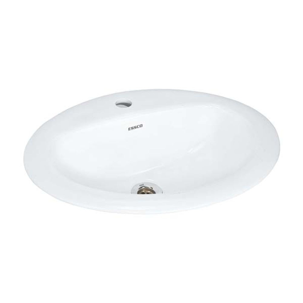 TABLE TOP WASH BASIN - ESSCO SWARE -  ( WHITE -  - 530x440 mm - 21.2inchX17.6inch )