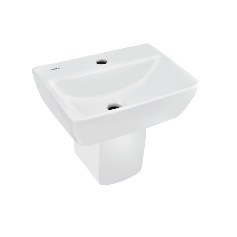 WALL HUNG BASIN WITH FIXING ACCESSORIES W/O PEDESTAL - ESSCO SWARE -  ( WHITE -  - 0x0 mm - 0inchX0inch )