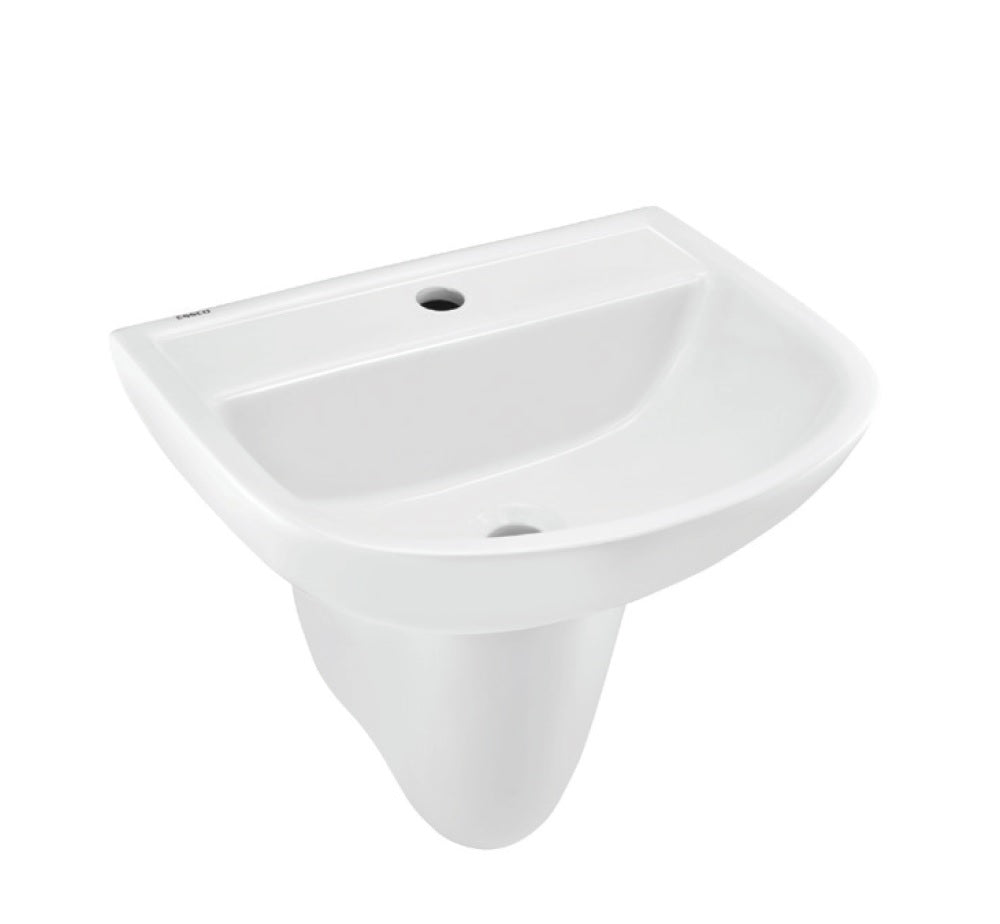 WALL HUNG BASIN WITH FIXING ACCESSORIES - ESSCO SWARE -  ( WHITE - ELEMENTS - 0x0 mm - 0inchx0inch )