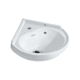 CORNER WALL HUNG WASH BASIN - ESSCO SWARE -  ( WHITE -  - 405x400 mm - 16inchX16inch )