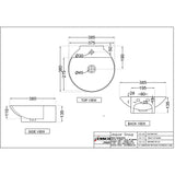 TABLE TOP WASH BASIN - ESSCO SWARE -  ( WHITE - ELEMENTS - 385x380x135 mm - 15.4inchx15.2inchx5.4inch )