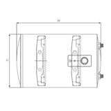 25L MANUAL 2KW ( 3 STAR & RIGHT INLET) - JAQUAR GEYSERS -  ( WHITE - ELENA HORIZONTAL - 715x320 mm - 28.6inchX12.8inch )