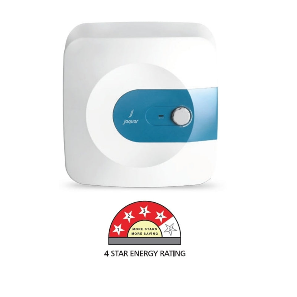25L MANUAL 2KW 345MM DEPTH 5 ( 4 STAR) - JAQUAR GEYSERS -  ( WHITE - ELENA VERTICAL - 448x448 mm - 18inchX18inch )