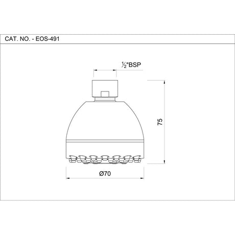 OVERHEAD SHOWER ROUND SHAPE SINGLE FLOW  - ESSCO FAUCET -  ( CHROME - SHOWER - 0x0 mm - 0inchx0inch )