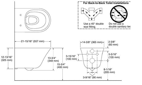 EWC W/H W/O SEAT COVER FOR 26998IN-0 ( BOLT DISTANCE 7INCH) - KOHLER PREMIUM -  (  - PREMIUM - 0x0 mm - 0inchx0inch )