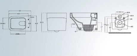 (PRUN) E.W.C W/M AMAZON AQUA SHEET W/S.COVER ( BOLT DISTANCE 7INCH) - HINDWARE -  ( STAR WHITE - ITALIAN - 0x0 mm - 0inchx0inch )